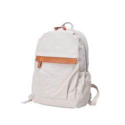 Canvas And Leather Laptop Backpack