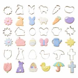 Wilton 18 Piece Metal Easter Cookie Cutter Set With Storage Tub