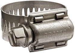 Breeze 63010H Marine Grade Power-seal Stainless Steel Hose Clamp Worm-drive Sae Size 10 9 16" To 1-1 16" Diameter Range 1 2" Band Width Pack Of 10