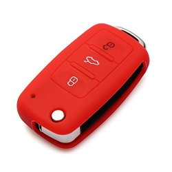 Andygo Protective Silicone Key Cover Keyless Entry Remote Fob Shell Fit For Vw Volkswagen 3 Button
