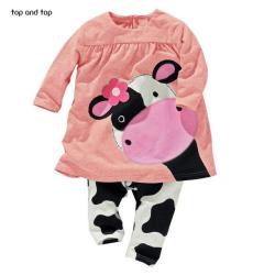 Top And Top Baby Girls Set - Pink 9M