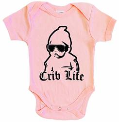 Chubs Crib Life Funny Baby Clothes Baby Twin Clothes For New Dad Pink 9-12 Months