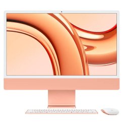 Build 2023 Apple IMac 24-INCH M3 8-CORE Cpu 10-CORE Gpu 4.5K Retina 16GB Unified RAM 1TB - New 1 Year Apple Warranty - Orange