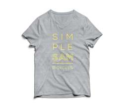 Simple T Grey & Yellow - Xsmall