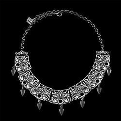 Deers Statement Necklace In Celtic Viking Scandinavian Nordic Scythian Medieval Style Free Shipping Silver-plated Necklace