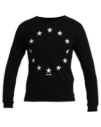 Shotgun Stars Crew Fleece Pullover Sweatshirt Black