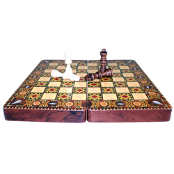 Greek Style Chess Set Lacquered