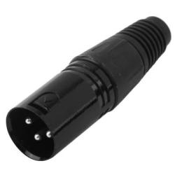 3 Pin Xlr Female Plug Microphone Connector Adapter Black