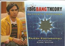 Rajesh Koothrappali - "big Bang Theory Season 5" - Authentic "wardrobe Memorabilia" Trading Card M10