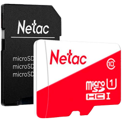 Netac P500 Eco 128GB Class 10 Microsd Card + Sd Adapter