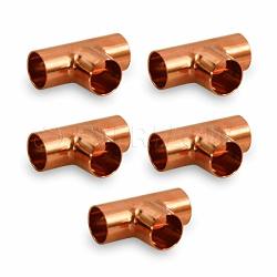 Everflow CCTE0034-5 Tee Copper Fittings With Sweat Ends 3 4