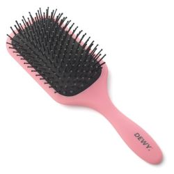 - Classic Paddle Hairbrush With Rigid Pins For Firm Detangling Pink