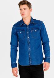 Levis Barstow Western Long Sleeve Shirt - Dark Blue