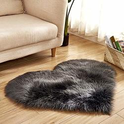 Longay Wool Imitation Sheepskin Rugs Faux Fur Non Slip Bedroom Shaggy Carpet Mats B