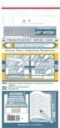 Index Press-tab Transparent Index Tabs: 5-STRIPS Yellow Pack