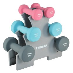 Trojan - 12KG Soft Touch Dumbbell Set Matt