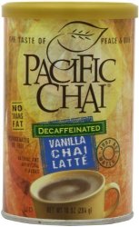 Pacific Chai Decaffeinated Vanilla Chai Latte Mix 10-OUNCE Canisters Pack Of 6