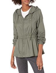 Jack By Bb Dakota Womens Make It Rain Light Nylon Rainwear Jacket Beetle Green Small