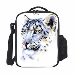 Sara Nell Insulated Lunch Bag ??artis Cheetah Yellow Eyes Durable Lunch Box With Shoulder Strap Leakproof Snacks Cooler Bag Tote Bag Lunch Bags For