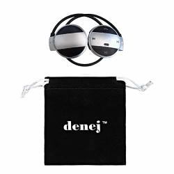 Denej MINI On Ear Bluetooth Wireless Neck Headphones Gift Set - Behind The Head Cordless Headset Set For Gym Running Workout Leisure With Built-in