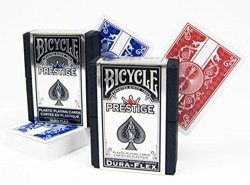 2 Deck Set Of Bicycle Prestige Dura-flex Plastic Cards - Includes 2 Bonus Cut Cards