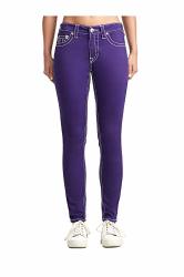 True Religion Women's Curvy Skinny Jeans 24 Comet Purple