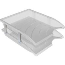 Bantex B9864 2 Optima Letter Trays With 4 Risers