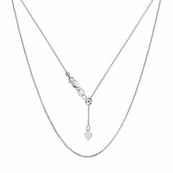 Verona Jewelers Sterling Silver 1.5MM Adjustable Solid Round Snake Chain Necklace- 925 Sterling Silver Snake Bolo Chain Necklace 24" Silver