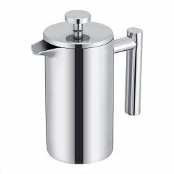 Jenify French Press Stainless Steel Coffee Maker Tea Pot Double-wall Vacuum French Press Coffee Maker 6CUPS