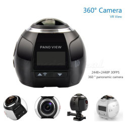 360 Degree Vr Camera Panoramic Video Camera Large Panoramic 4k Hd Action Camcorder + Waterproof Case