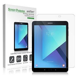 Amfilm Galaxy Tab S3 S2 9.7 Tempered Glass Screen Protector 0.33MM 2.5D Rounded Edge For Samsung Galaxy Tab S3 And S2 9.7 Inch 1-PACK