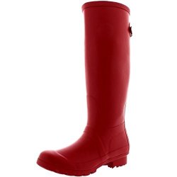 Womens Adjustable Back Tall Winter Rain Wellies Waterproof Wellington Boot - 9 - DRE40 BL0049