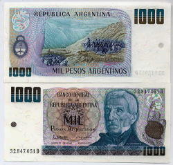 Do Not Pay - Argentina 1000 Peso 1983-1985 Unc P-317