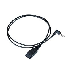 2.5MM Headset Connector Cable Compatible With Gn Jabra For Telephone Cisco Linksys Spa Polycom Grandstream Panasonic Zultys & Gigaset Office Ip & Many Cordless Dect Phones