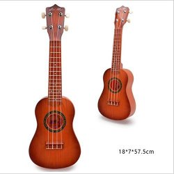 Sevenpring Lovely Great Gift Imitation Wood Playable Children's Simulation Guitar Strings Ukulele Instrument Pear Wood Grain