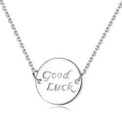 Ysoul 925 Sterling Silver Good Lucky Letter Pendant Necklace