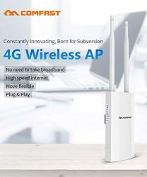 Meiyiu CF-E5 High Speed Outdoor 4G LTE Wireless Ap Wifi Router 4G Sim Card Portable Wireless Router Wifi Router White Us Plug