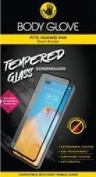 Body Glove Tempered Glass Screenguard - Huawei P40 Black Trim