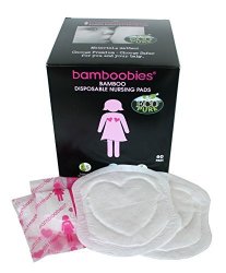 Bamboobies Disposable Nursing Pads For Breastfeeding 60 Breast Pads