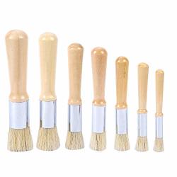 Mylifeunit Chalk Paint Brushes Set Round Stencil Brushes With Bristles Set Of 7