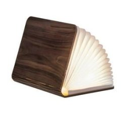 Light Up - Wooden Book Light Folding 360 Magnetic LED Book Lamp - Black Walnut