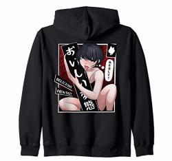 Hentai - Lewd Sexy Anime And Manga Face Clothing For Geeks Zip Hoodie