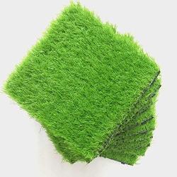 9 Pack Grass Tile Series Interlocking Artificial Grass Synthetic Grass Deck Turf Tiles Mat For Patio House Decoration Balcony Pet Play Area 1'X1'