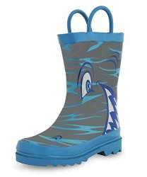 Shark In The Sea - Boy's Rain Boots Toddler little Kid 8 M Us Toddler