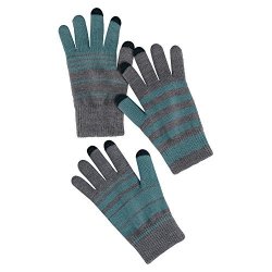 Trio Verloop Touchscreen Gloves Texting Gloves Warm Knitted - Teal magenta