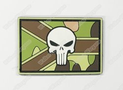 PVC PWG002 Navy Seal Punisher Rsa Flag Patch With Velcro - Multicam Color