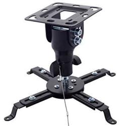 Navepoint Universal Lcd Dlp Projector Ceiling Mount Bracket With Tilt And 360 Swivel Holds Up To 22 Lbs Silver R990 00 Projector Accessories