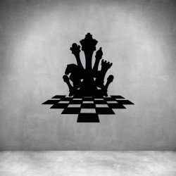 Chess - Queen's Gambit - Matt Silver L 1000 X H 960MM