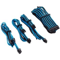 - Premium Individually Sleeved Psu Cables Starter Kit Type 4 Gen 4 - Blue black