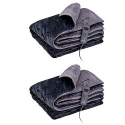 - Electric Throw Over Blanket - Double Bed 180CM X 140CM - Pack Of 2